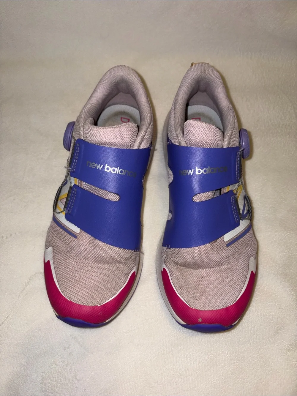 New Balance Girls Pink, Purple & Yellow BOA Sneakers girl size 4.5